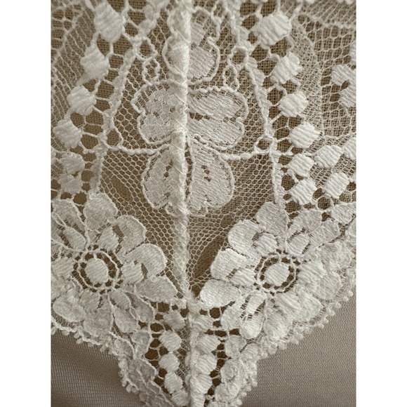 Vtg 80s Vassarette Satin Lace Teddy Romper Slip Lingerie Bridal Sz 36 Ivory - Picture 9 of 9